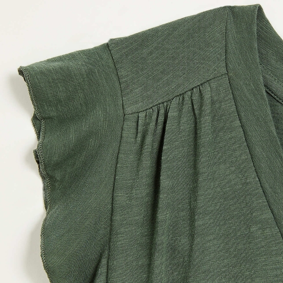 NWT Loft Green Ruffle Tee - Picture 4 of 4